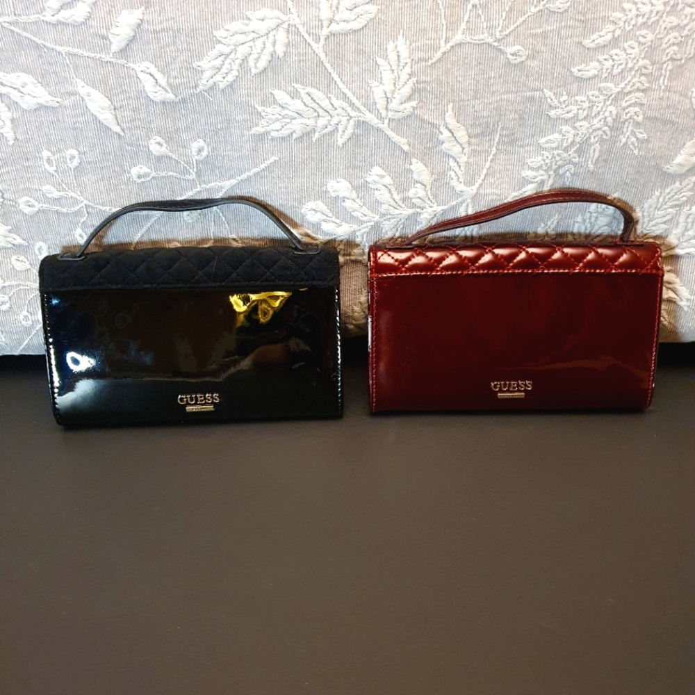 Like-New Guess Handheld / Crossbody Black Suede Bag - Picture 9 of 9